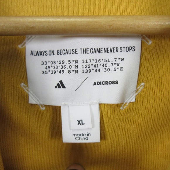 Adidas Adicross Anti 3 Putt Hoodie Sweatshirt Men XL Gold Yellow Athletic 736 - Picture 3 of 14